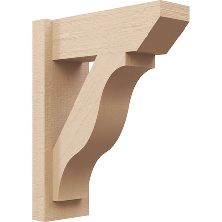 Ekena Millwork 6-in W x 16-in D x 20-in H Funston Slat Rough Cedar Woodgrain TimberThane Outlooker, Primed Tan OUTUR060X16X20FST24RCPR